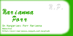 marianna porr business card